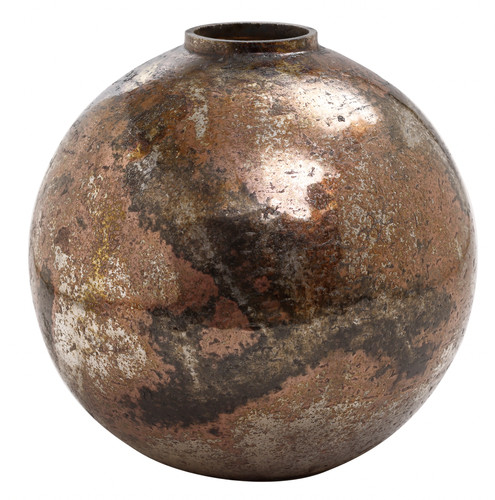 Round gold bulb vase copper - vase,,