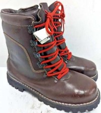 JALLATTE BROWN LEATHER BOOTS, OIL RESISTANT SOLES, STEEL TOE UK9 US10 EU43, K405