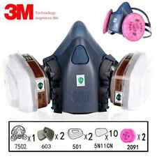 17 in 1  3M 7502 Dust Gas Respirator Half Face Dust Mask For Painting Spraying