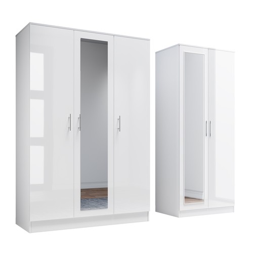 White high gloss door - high, 2/3