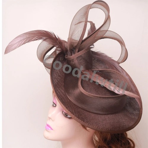 Red fascinator hat wedding - red,