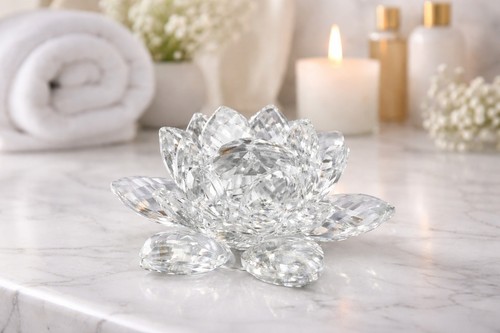 Clear crystal flower - crystal, lotus