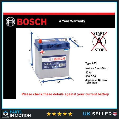 Car battery s4019 - car, 055
