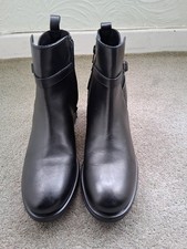 Moda in Pelle Navres Women's Leather Black Boots Size 6