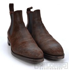 EDWARD GREEN Solid Brown Suede