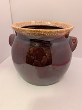 Vintage Brown Drip HULL Pot