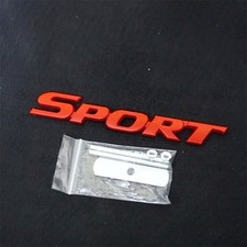 1x Matte Red SPORT Metal Grille Badge Emblem 4WD V6 Motorsports LIMITED 3D Coupe