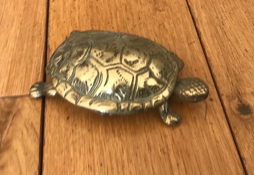 Vintage brass tortoise - vintage,