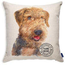 Personalised Airedale Cushion
