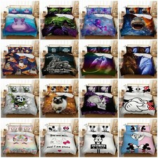 Animals Print Duvet Quilt Cover Bedding Set Single Double King Size Pillow Cases