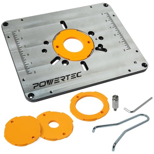 Router table insert plate with - insert,