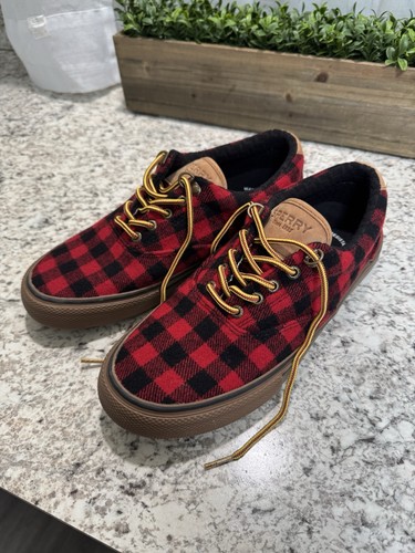 Sperry red black buffalo - red, &