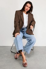 Faith Mocha Ballet Pumps Womens Party Flats