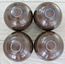 Vintage Thomas Taylor Top Grade Lignoid Set Of 4x Bowls Size 5 1/16 No.3 Bias