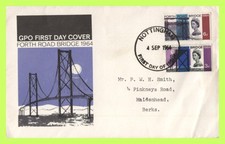 G.B. 1964 Forth Road Bridge ordinary set on GPO First Day Cover, Nottingham