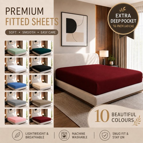 Extra deep fitted sheet super - fitted, sheet,