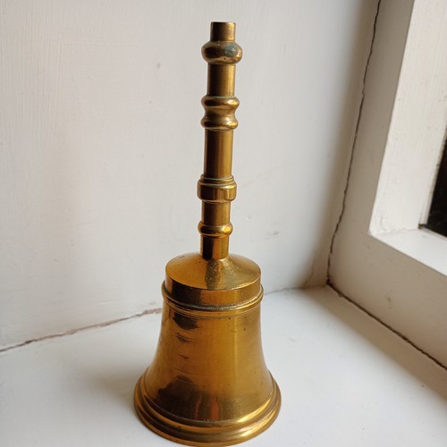 Vintage brass hand - , bell