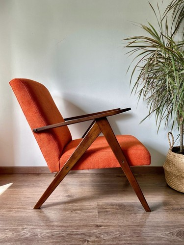 Burned orange linen mid - orange,