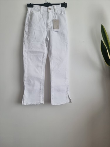 Mango white side opening capri - mango,