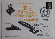 GB 1989 HMS Dolphin Memorial Midget Submarines Chariots WW2 Signed X Craft Cover
