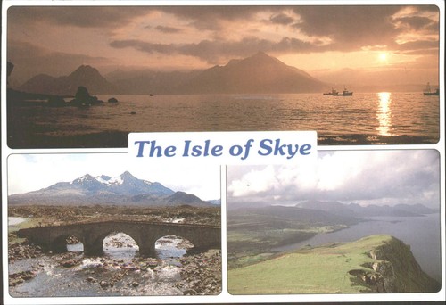 Isle skye postcard black - skye,