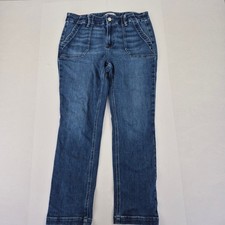 PAIGE Jeans 12 W30 L27 Blue Women's Cotton Blend Casual Straight Denim