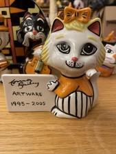Lorna Bailey Cat Ceramic Artware POS Sign - Excellent Condition & Rare (1995)