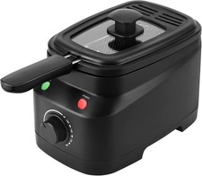 Mini Deep Fat Fryer Fryer, 1.5L Fryers for Home Use Easy L 