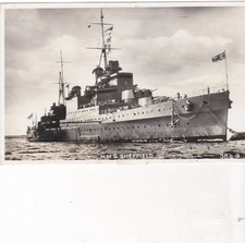 HMS Sheffield - old post card