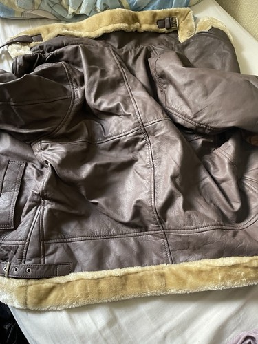 Leather biker jacket - leather, |