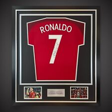 Fantastic Cristiano Ronaldo Hand Signed And Framed Portugal Shirt 2016 BID £485