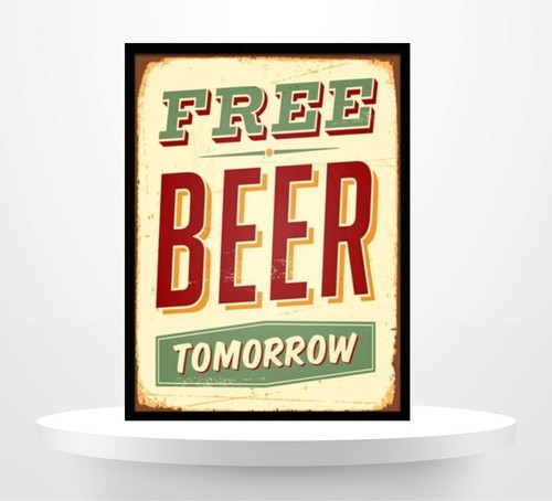 Vintage retro free beer - retro,