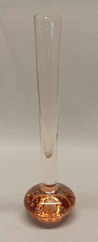 Vintage amber brown hand blown - brown,