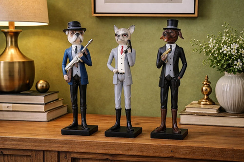Dog gentleman ornaments - dog,