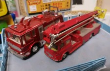 CORGI TOYS 1124 Simon snorkel and dinky  fire engines VINTAGE SEE PICTURES 
