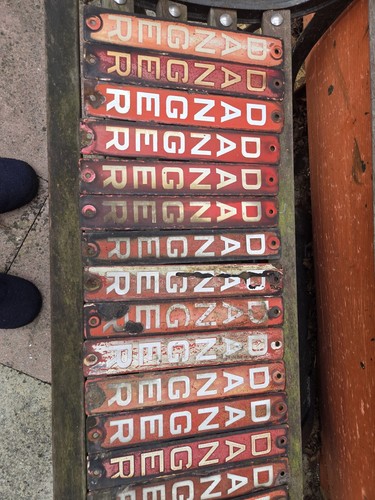Vintage red enamel danger - red, 'danger'