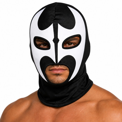 Black mexican wrestler lucha - black,