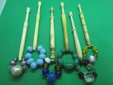 6 VINTAGE BONE LACE MAKING BOBBINS