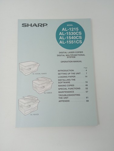 Sharp model 1215 - model, al-1215