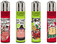 4 x Clipper Lighters CHRISTMAS