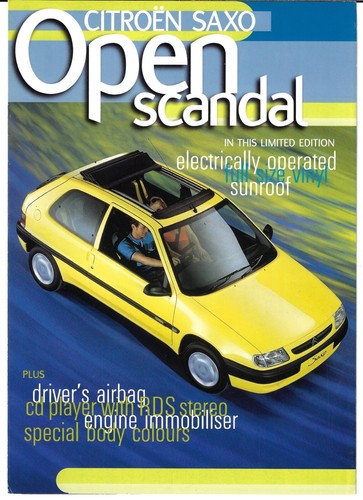 Citroen saxo open scandal - citroen, 1.0i