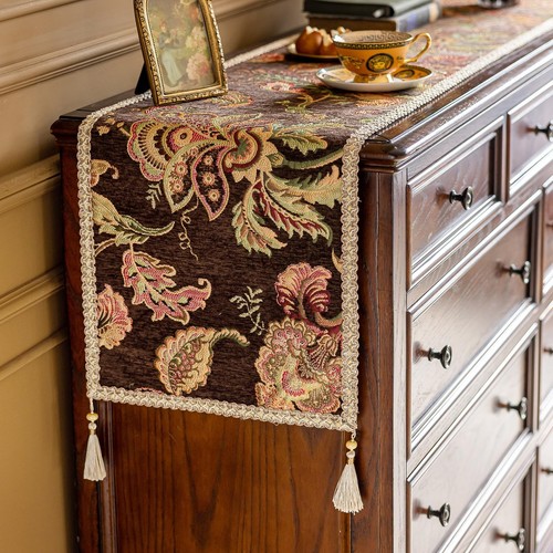 Luxury non slip chenille table - luxury, non-slip