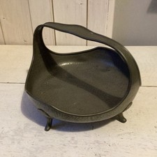 Vintage Mayflower Pewter Footed bowl with handle Back-stamped 8.5” diameter 