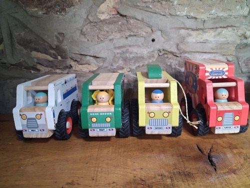 Wooden car vechile toys - 4,