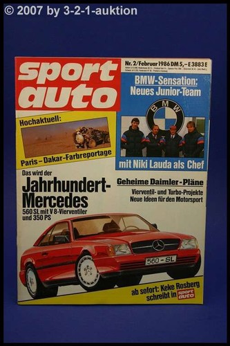 Sport auto mercedes 560 - 2/86,