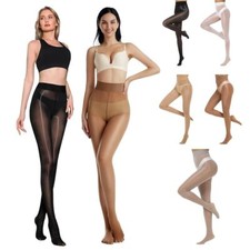Womens Fashion Sexy Sheer Oil Shiny Glossy Pantyhose Tights Stockings Hosiery UK