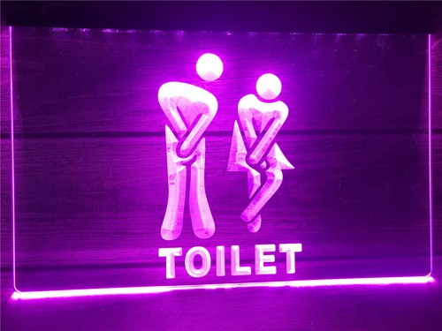 Funny toilet entrance - funny, neon