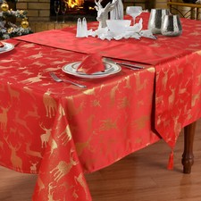 LARGE STAG RED TABLE CLOTHS