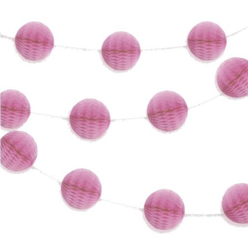 Pink honeycomb garland - pink,