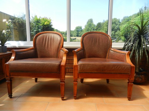 Pair vintage brown - pair,
